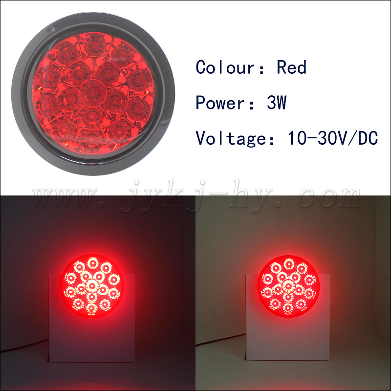 12V 24V Car Truck High Brightness LED Flash Brake Bulb Rear Fog Light DriVing Tail Light 4inch