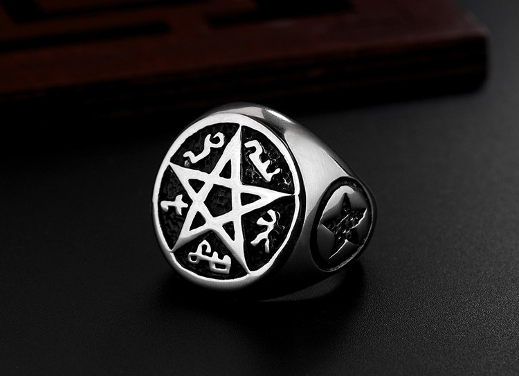 Punk Satan Star Ring 2