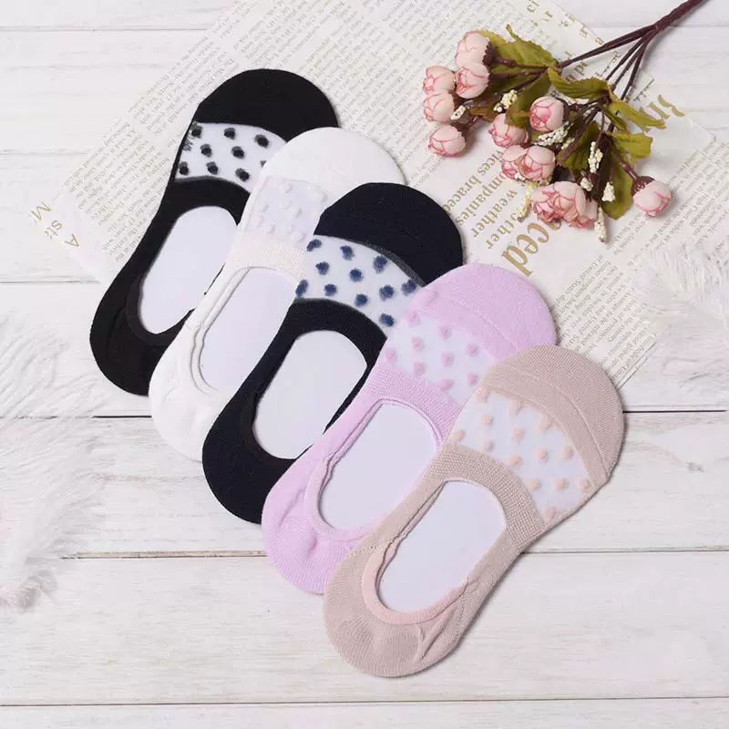 夏季隐形船袜女 浅口短袜硅胶防滑女袜 日系女士水晶袜子厂家批发