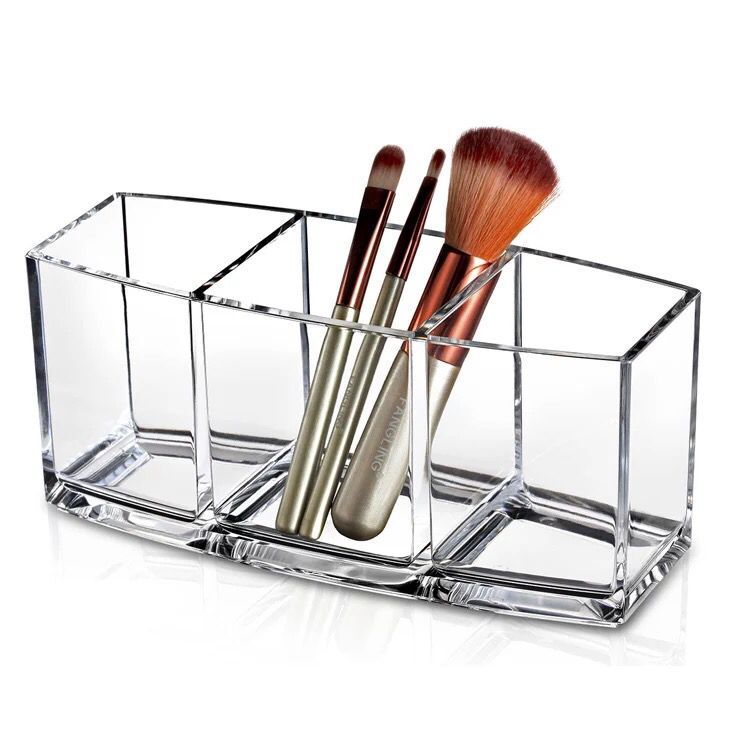 Transparent penholder Simplicity Makeup tool storage box crystal Jewelry storage box Debris Storage