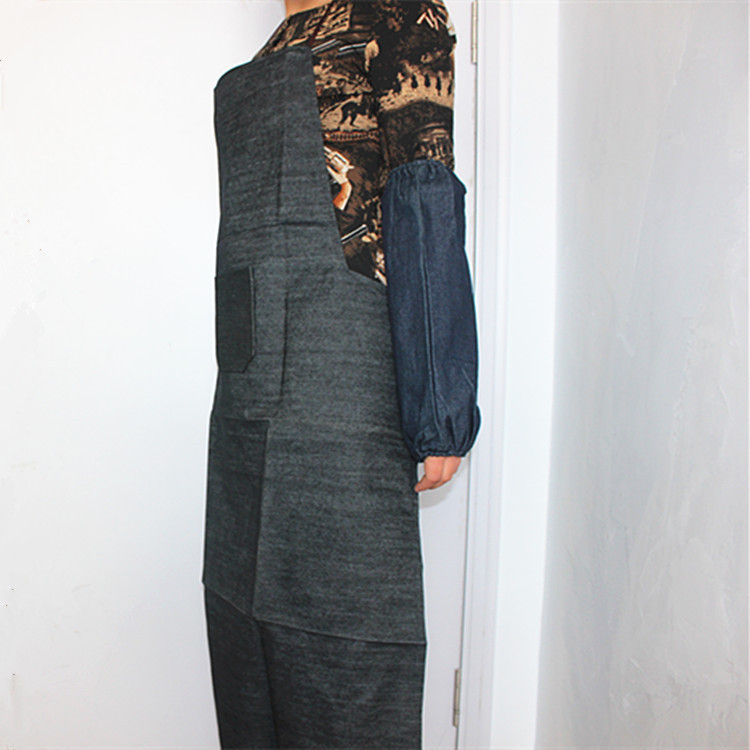 牛仔布披肩帽加大防尘套头风帽 劳保披风打磨搬运防护头罩帽