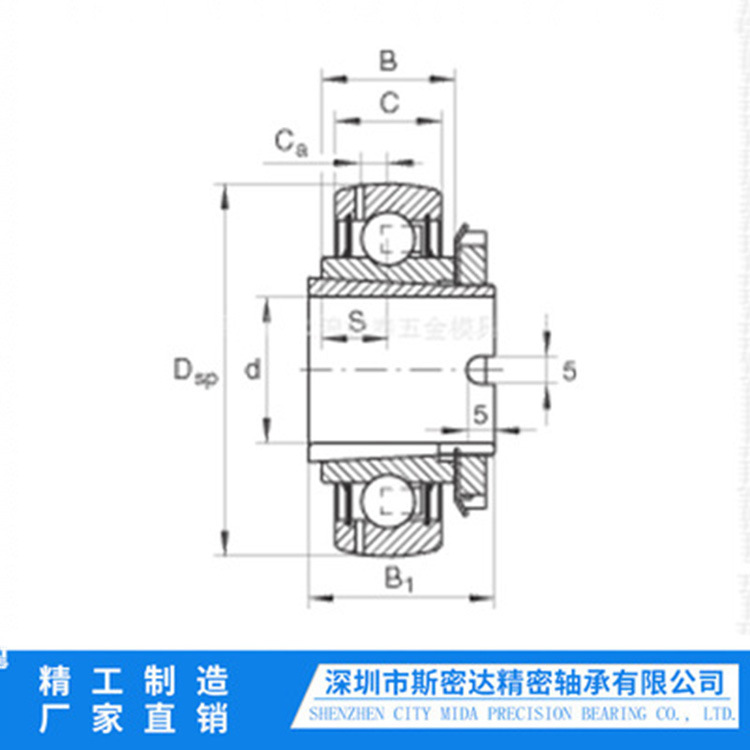 外球面球轴承GSH25-2RSR-B，尺寸25*52*28