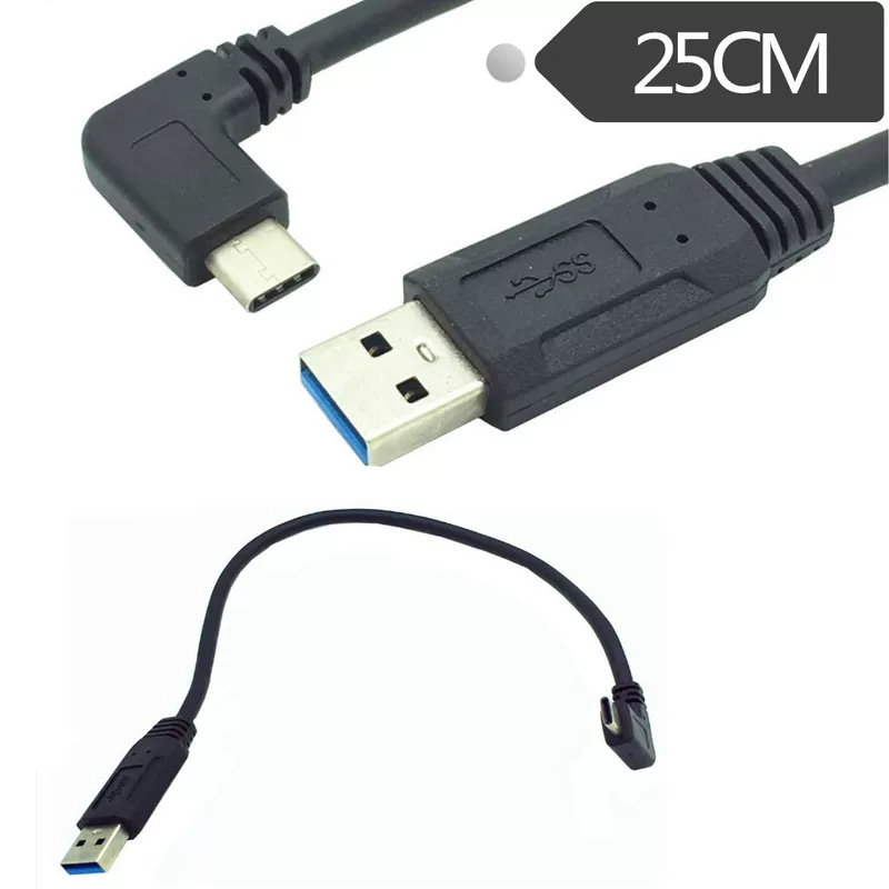 USB3.0 AM straight head to Type-C elbow data cable computer notebook mobile phone data charging cable