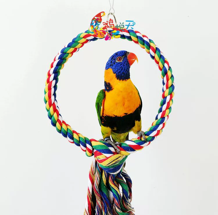 Попугай Приятный Трейдинг игрушка для птиц круглое кольцо для скалолазания хлопковая веревка игрушка устойчивый к укусу