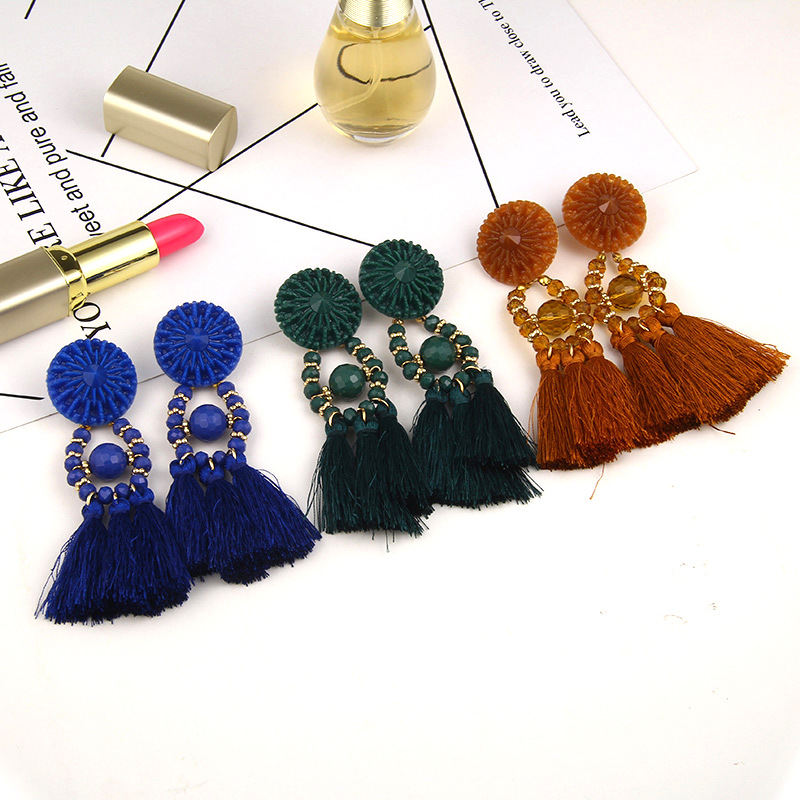 Retro Long Tassel Earrings Wholesale display picture 4