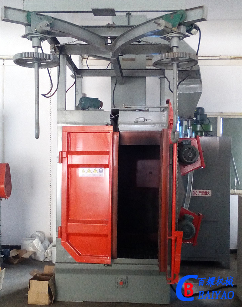 Manufactor Direct selling customized large Q376 Shot blasting machine Twin-lift Hook type Shot blasting machine steel plate Aluminum Shot blasting machine