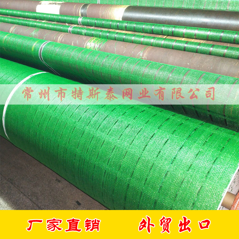 批发3针安全警示网绿色扁丝公路警示网防护网施工隔离网出口日本