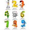 Cartoon children's decorations, small digital balloon, Birthday gift, 16inch