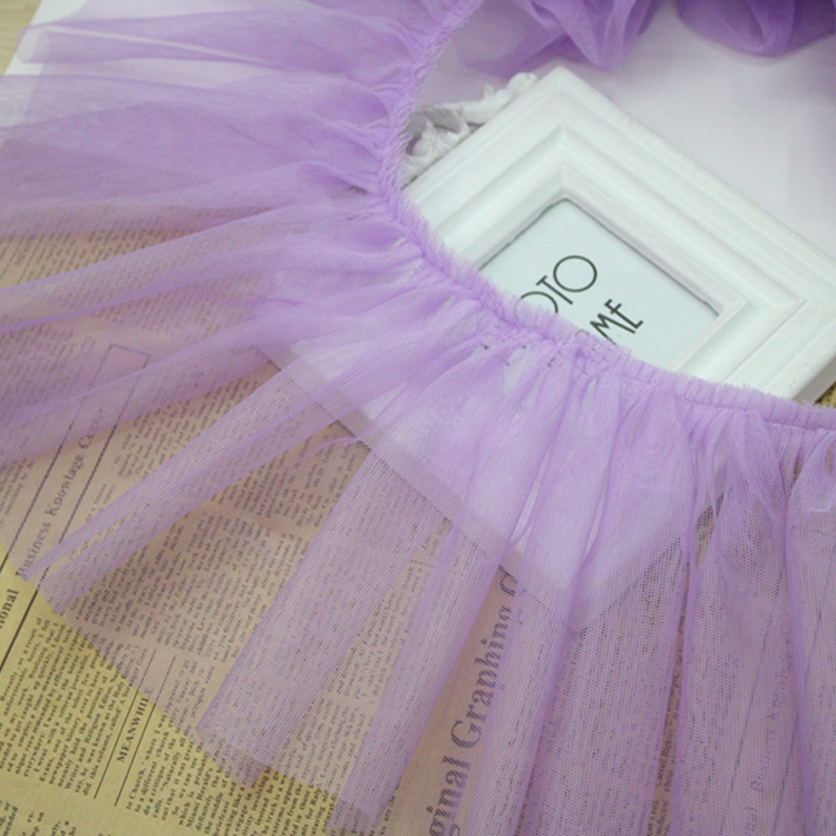 现货12cm加密网纱芭比迷糊娃娃裙家居窗帘褶皱花边裙子工艺打折花