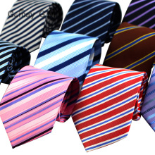 男士领带时尚休闲条纹涤纶领带商务正装配件一件代发现货