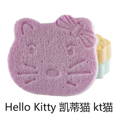 kt猫洗脸扑pva海绵洗脸扑加厚珍珠面厂家直销hello kitty3款颜色
