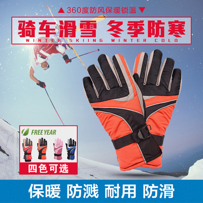 winter New products Female models Fleece thickening keep warm Windbreak waterproof outdoors Mountaineering on foot Riding skiing glove