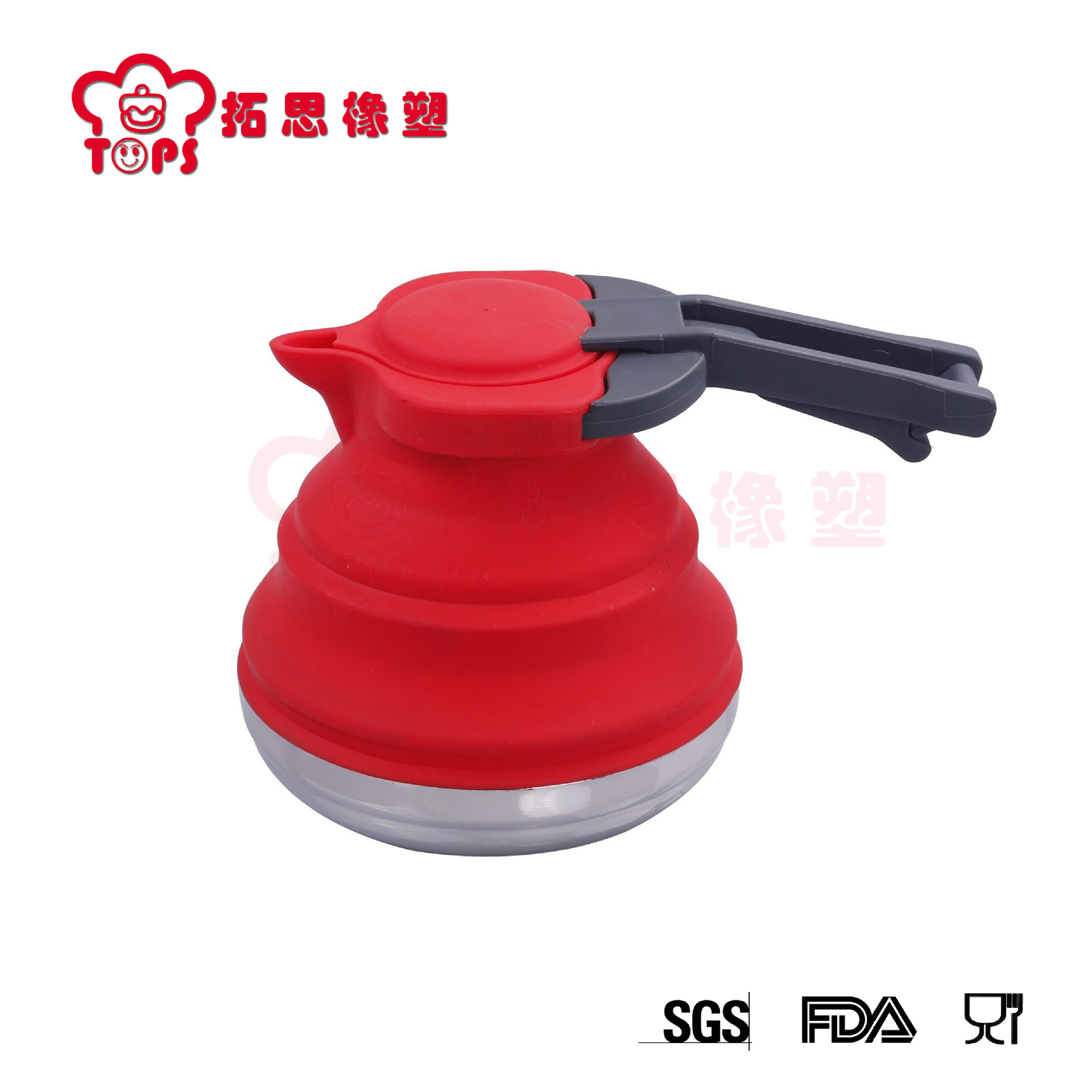 硅胶伸缩水壶便携式硅胶不锈钢水壶硅胶水壶户外野餐创意折叠水壶