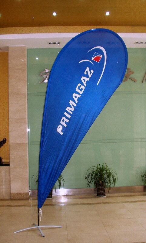 Outdoor Classic Foody Water Drops Advertising Fiber Beach Flag…