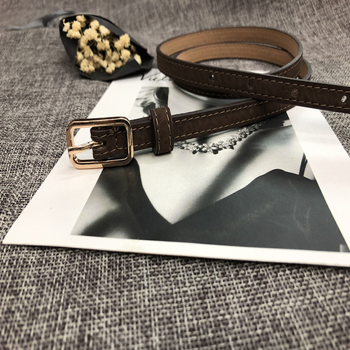 2020 Korean fashion new versatile dress belt jeans belt imitation leather thin belt factory direct sale