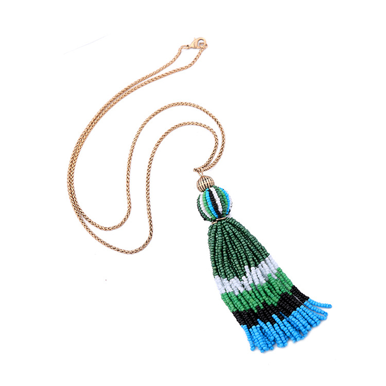 European And American Fashion Chain Long Ethnic Style Tassel Necklace Elegant Bohemian Beach Accessories Necklace Clavicle Chain display picture 8