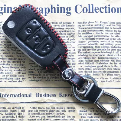 Suitable for Haima 3 M3 Car key bag - hand-sewn-key-set-red-and-black