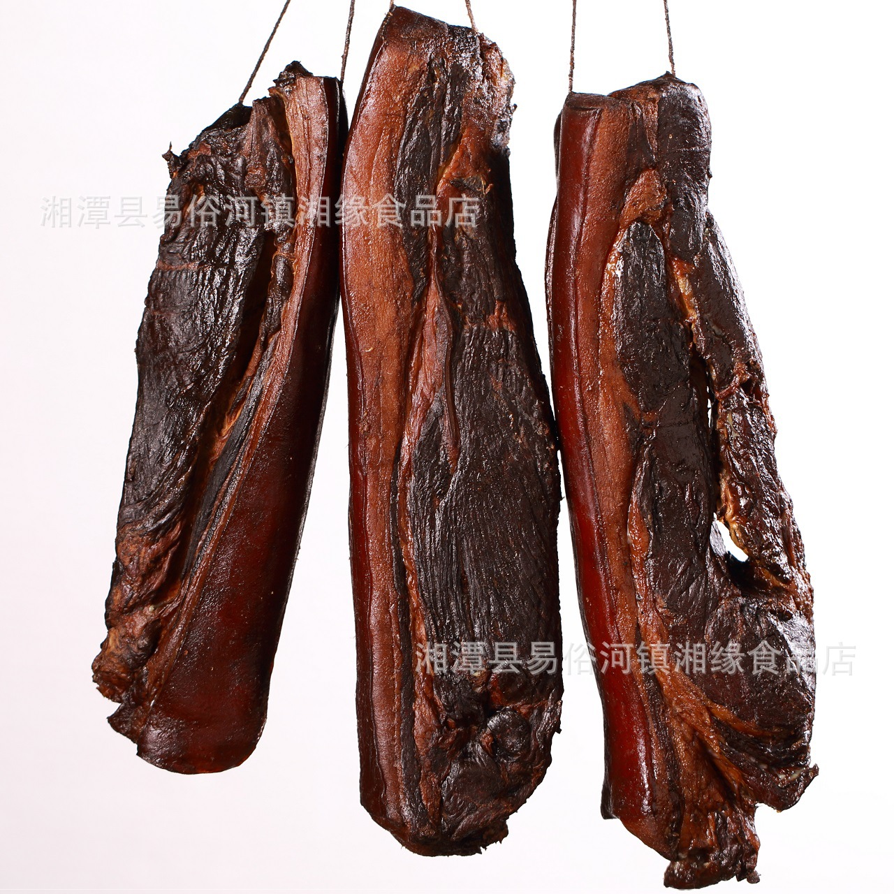 Hunan specialty Farm self-control Firewood Smoked Village Pig Bacon Yummy 500 gram Black Bacon