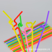 一次性彩色藝術吸管DIY百變造型吸管 100支一包廠家批發塑料吸管