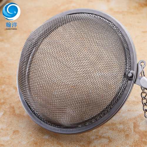 304 stainless steel tea filter kitchen filter marinade seasoning ball soup hot pot round spice ball
