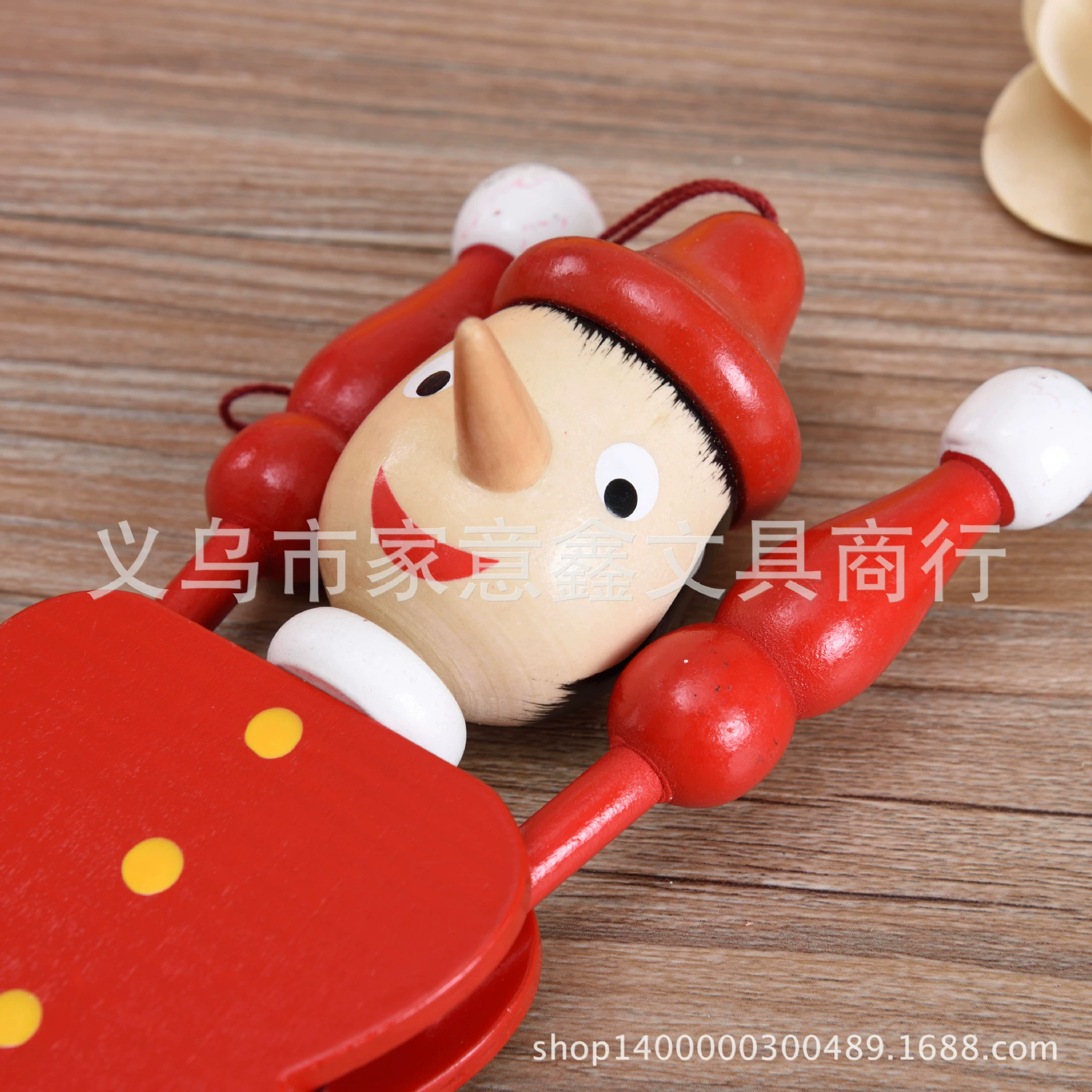 Wooden big toy, puppet with cord, soldier