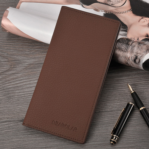New men's long wallet men's student thin simple Japanese and Korean version multi-card slot long wallet wholesale ticket holder