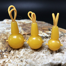 星月菩提文玩散珠diy饰品配件 藏式三通 仿天然二代蜜蜡塔头三E18