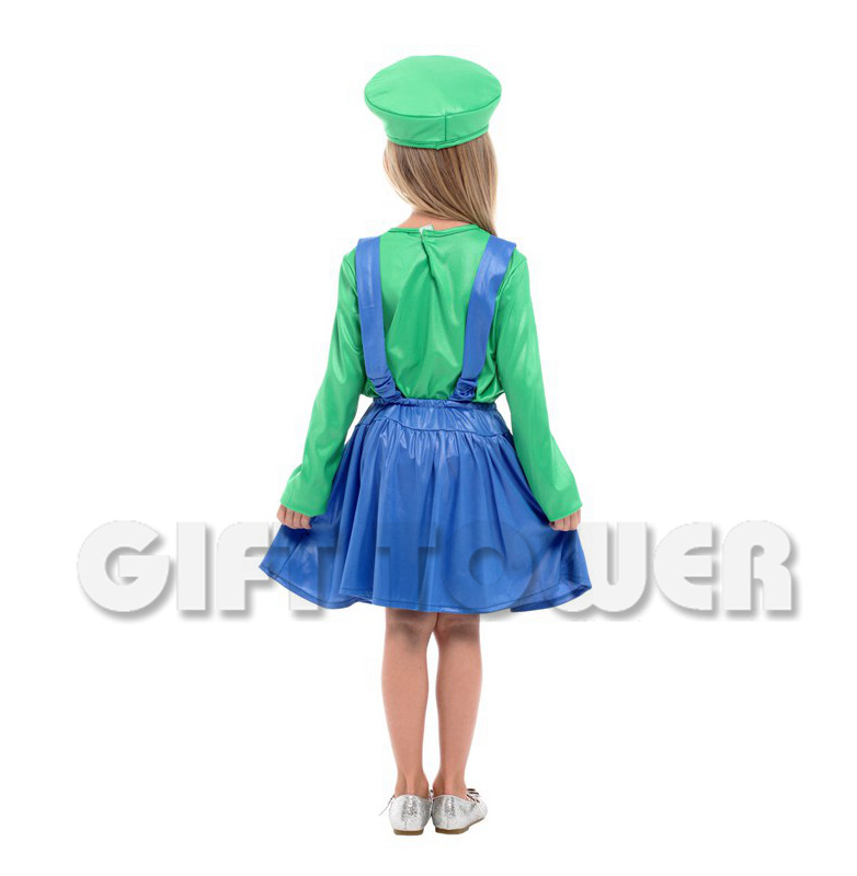 超级玛丽马里奥套装小女水管工舞台表演服装 儿童超人动物猪e道服G-0258 舞台服、表演服详情图8
