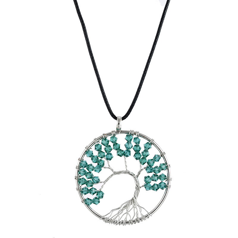 Retro Heart Shape natural stone Copper Plating Pendant Necklace 1 Piece