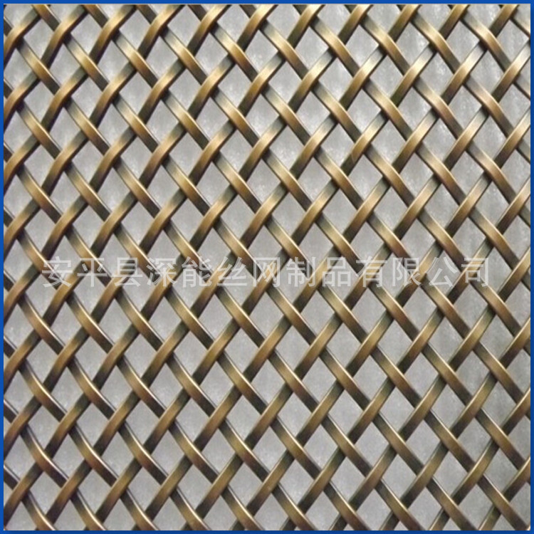 厂家定做 不锈钢帘子网 展厅专用金属幕墙装饰网 轧花编织装饰网