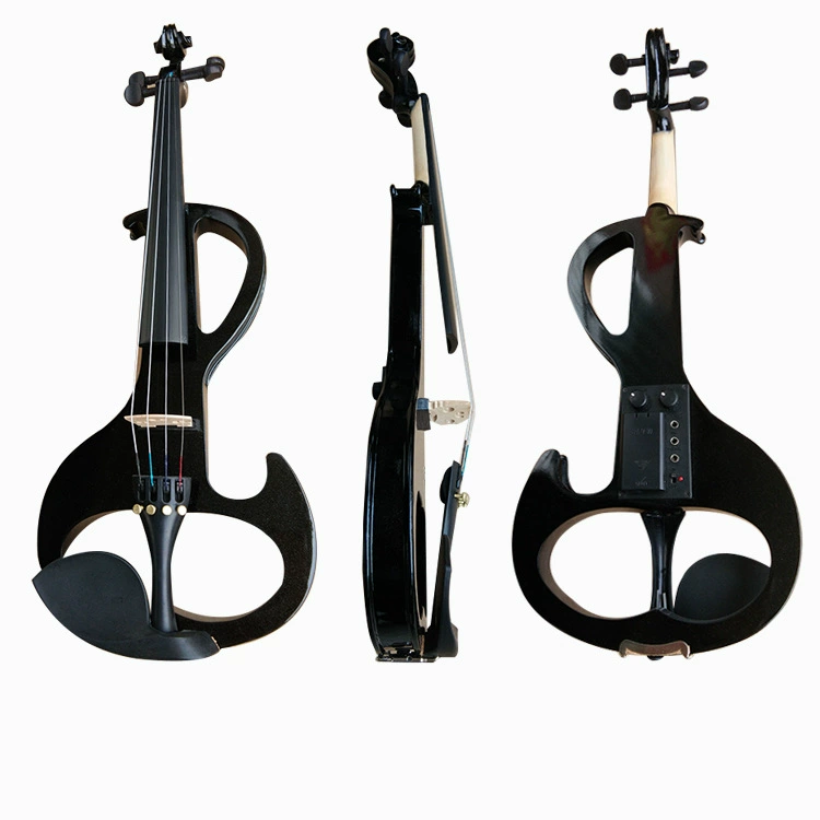 Blue red electronic violin, musical instruments, handmade