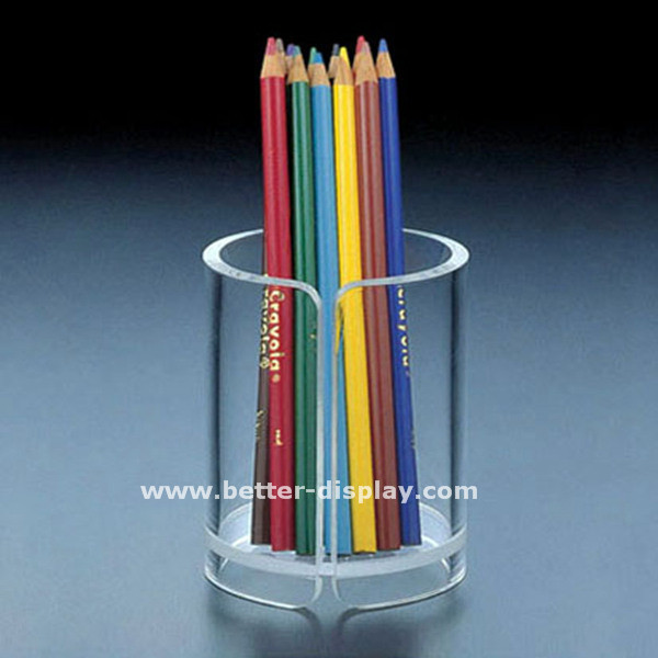 亚克力笔筒笔架高级闹钟笔架圆珠笔陈列展示架厂家定制