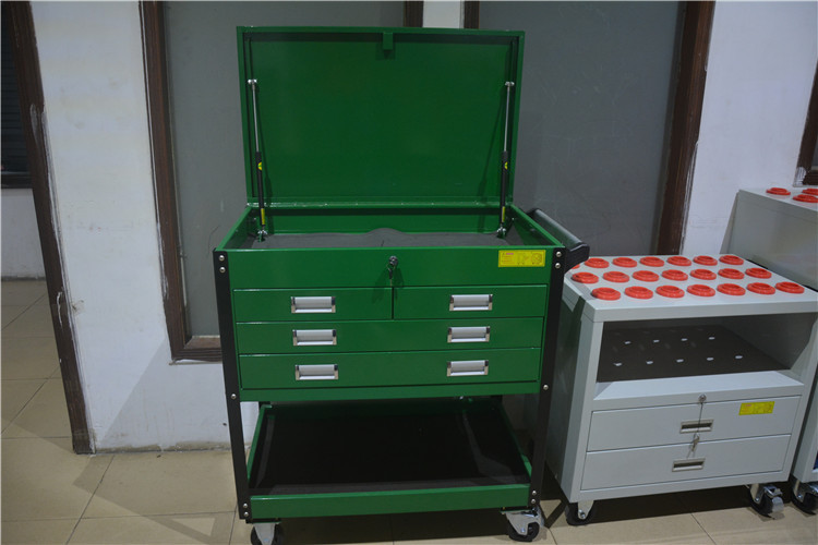 四抽屉工具车带立柱工具车大容量工具车四抽气杆工具车多功能收纳