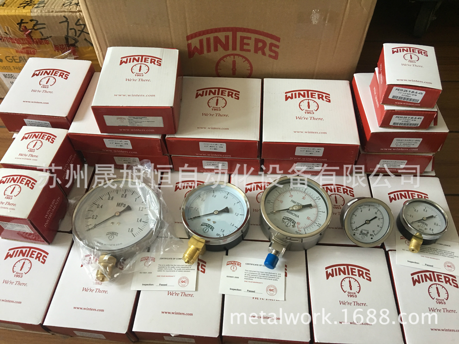 加拿大winters不锈钢充油耐震压力表PFQ