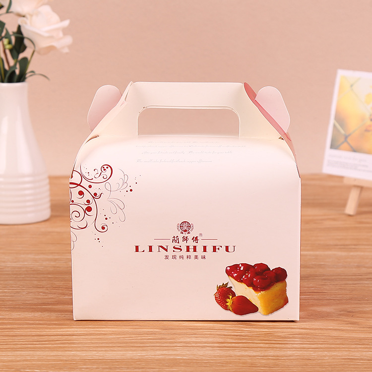 厂家批发直供 白卡纸手提盒 创意蛋糕纸盒 礼品盒