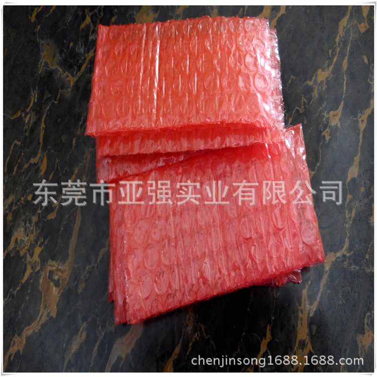 厂家供应红色气泡袋（防静电红色气泡袋）防静电系数10/8次方