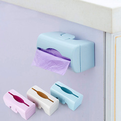 Colorful wall-mounted garbage bag storage box kitchen plastic bag extraction box storage box