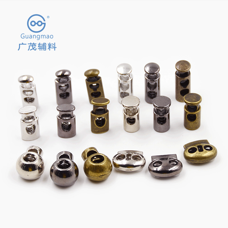 现货 金属弹簧纽扣钟羽绒服吊钟绳扣子卡绳止绳扣配件调节扣