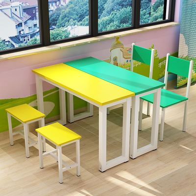 supply Primary and secondary school students colour Fine Arts Desks and chairs Double Remedial classes Training Table Writing seats combination