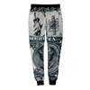 men casual suit sports winter Hoodie printed long sleeved pants two piece 3D statue portrait