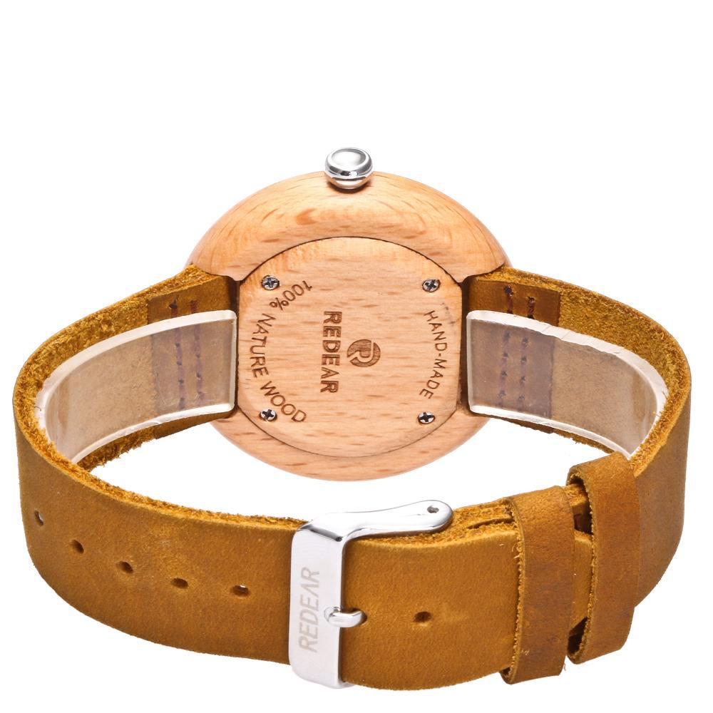 厂家直售现货木头手表  亚马逊皮带木质石英手表 可一件代发