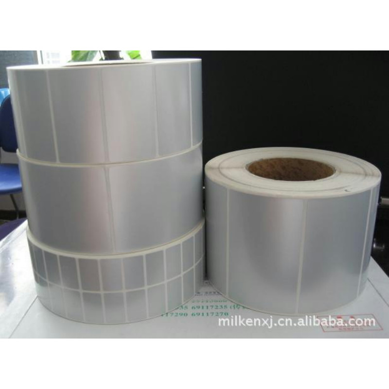 供应合肥市太阳能电池板哑银PET条形码标签加工厂100*70MM*1K