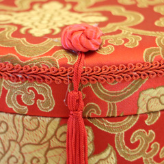 2018 New Round Wedding Embroidery Box, Wedding Sewing Kit, Dowry Sewing Bag for Brides, Home Use Fabric Sewing Set