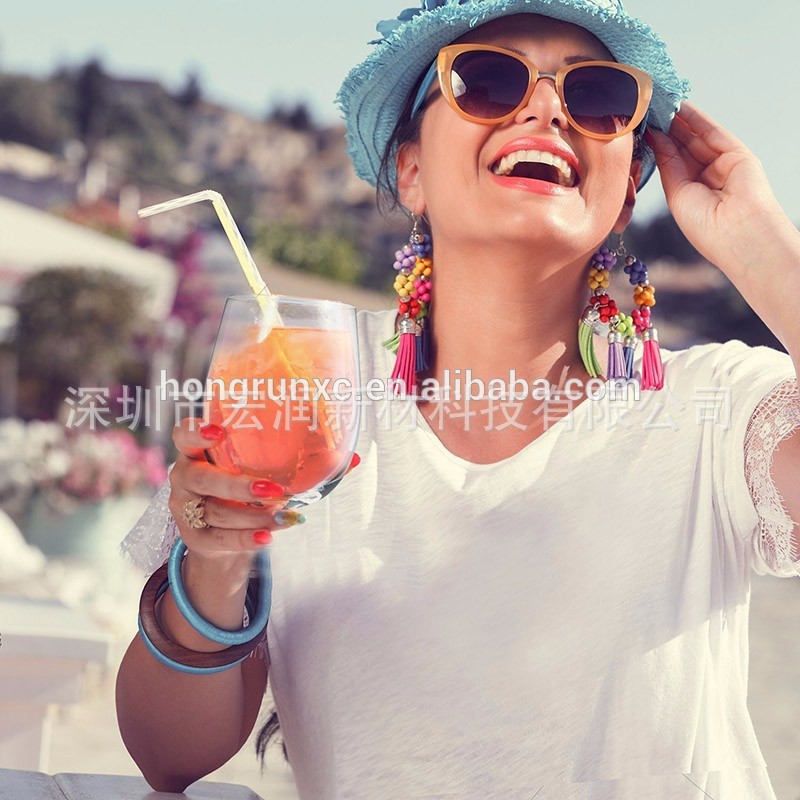 塑料紅酒杯  無(wú)腳塑料杯   塑料冰飲杯