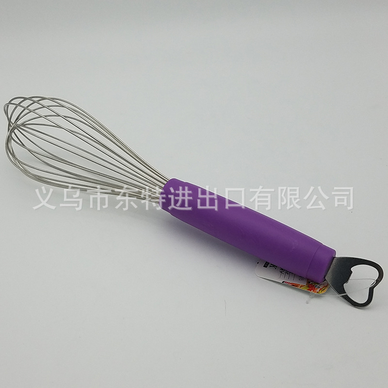 Factory direct sales of stainless steel egg beaters, plastic egg cream mixers, kitchen baking supplies, manual egg beaters detail image 7