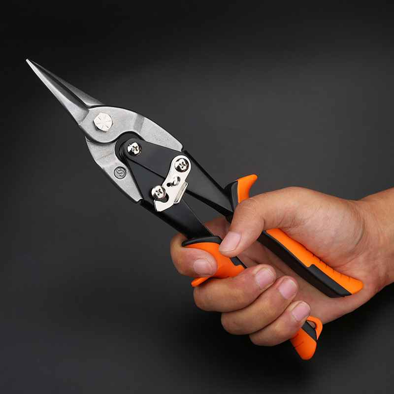 批发工业不锈钢航空剪刀家用铁皮剪刀美式钢板铁丝剪龙骨航空剪子|ms