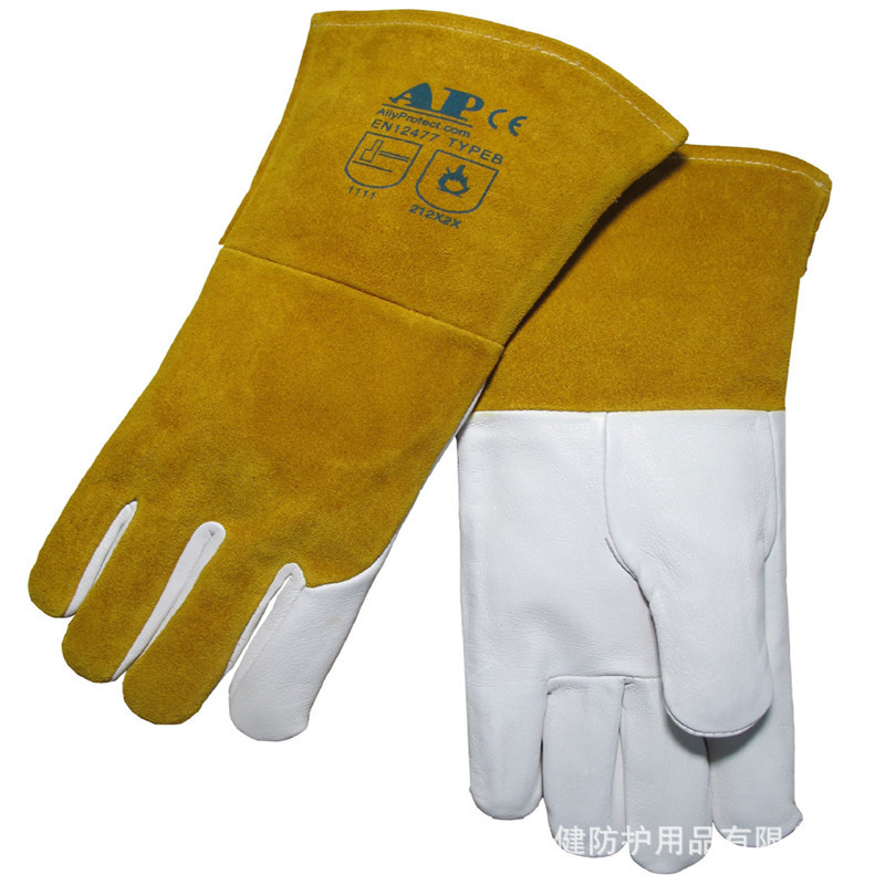 友盟AP-1199羊青皮TIG/MIG手套 防火阻燃焊接手套 气焊氩弧焊作业