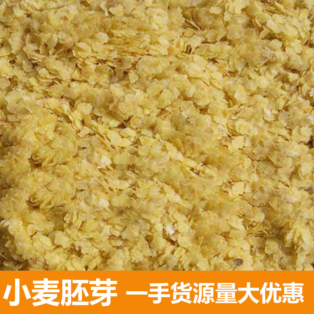 生小麦胚芽五谷杂粮20kg/袋鱼饵料原料展销会热卖小麦胚芽片批发