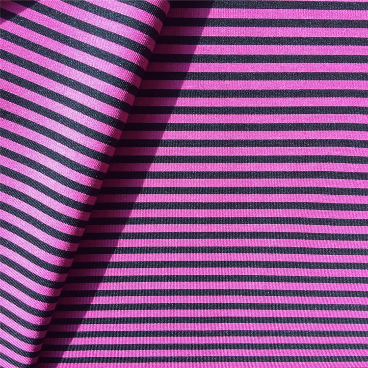 供应涤氨彩条 锦氨彩条 等色织彩条针织布 连衣裙面料