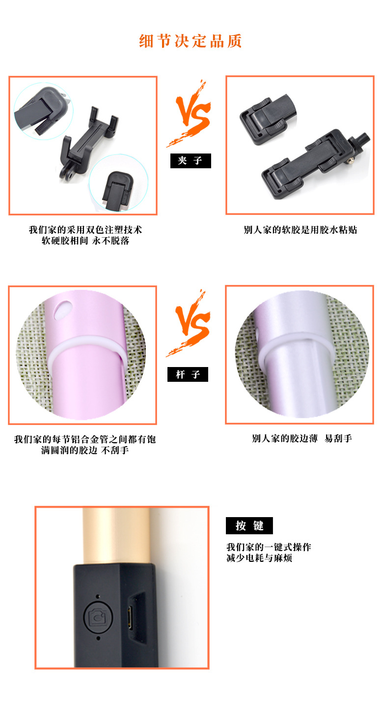 Stick selfie en Alliage d aluminium - Ref 3386035 Image 21